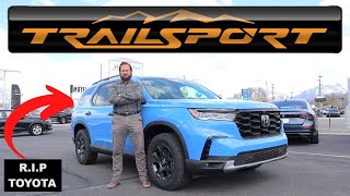 2025 Honda Pilot TrailSport Better Than A Toyota Highlander [upl. by Anialem]