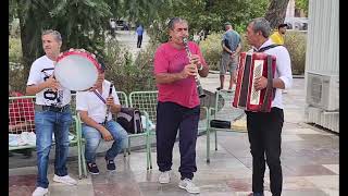 Albanian musicians at Tiranas Sheshi Skënderbej Skanderbeg Square [upl. by Elleon]