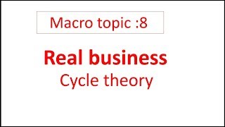 Part 5 real business cycle theory  last topic [upl. by Robet]