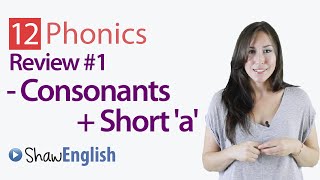 English Phonics Short a and Consonant Review [upl. by Eirrej495]