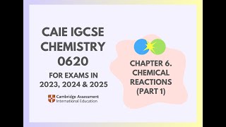 6 Chemical Reactions Part 1 15 Cambridge IGCSE Chemistry 0620 for 2023 2024 amp 2025 [upl. by Amil]