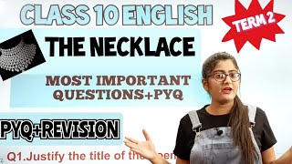 The necklace important questions term 2 for Class 10 English Term 2 Board Exam [upl. by Cuttler]