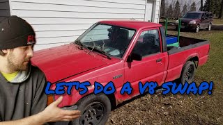 V8 swapping my Mazda B2200 EP 1 [upl. by Einalem]