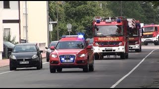 Löschzug freiwillige Feuerwehr Hockenheim Neuer KdoW Schauübung Kellerbrand [upl. by Ahseen590]