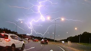 75 Incredible Lightning Strikes Caught on Camera [upl. by Nyrahs]