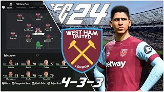 How West Ham United Could Play Under Julen Lopetegui in the 433 and 3421 Tactics  EA FC 24 [upl. by Mandi]