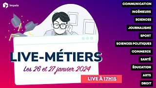 LiveMétiers  Education Droit Journalisme Informatique  Le 27 janvier à 17H15 [upl. by Drofhsa]