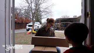 BEAUTIFUL UPS LADY DELIVERS SURPRISE PACKAGES TO THE YARDBOYS [upl. by Tsui]