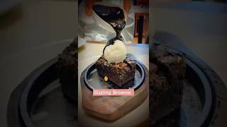 Sizzling Brownie with Ice cream sizzling Brownie Sizzling Brownie with ice cream at home shorts [upl. by Edmonds]