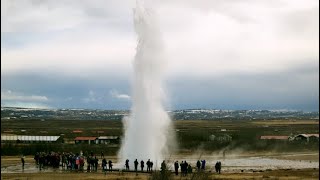 Geysir Hot Springs in Iceland [upl. by Ayerf121]