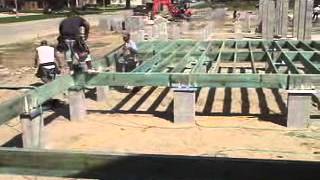 Raised Wood Floor Foundations Site Prep amp Footings [upl. by Llemart]