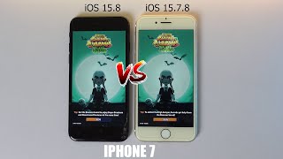 iOS 158 Vs iOS 1578 on iPhone 7 Full Speed Comparison [upl. by Arot]