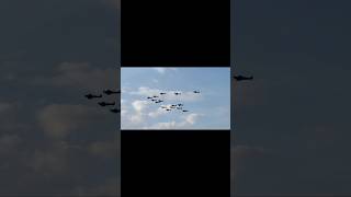 11 Spitfires  4 Hurricanes flyby flyby plane spitfire hurricane ww2 rare iwm duxford [upl. by Bentlee148]