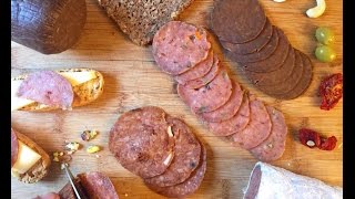 Embutidos veganos sin gluten Salami y Salchichón primavera [upl. by Forsta]