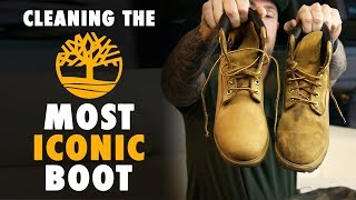 The Best Way To Clean Wheat Timberland Boots with Reshoevn8r [upl. by Sung]