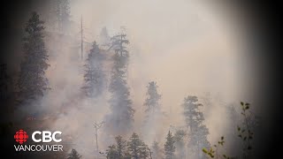 More evacuations as Keremeos Creek wildfire doubles in size [upl. by Boswall]