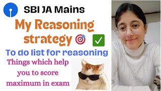 My reasoning strategy for SBI Clerk Mains🎯II To do list for reasoning ✔️II sbi bankingexams [upl. by Aciraj430]