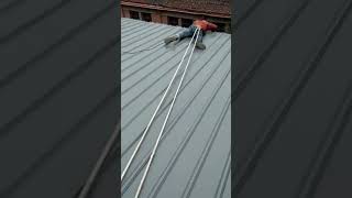 Construction process of color steel roof rain gutters [upl. by Urban902]