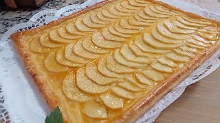 TARTA DE MANZANA receta casera deliciosa  original fácil y rápida de hacer  te encantará 😋 [upl. by Leahcimdivad]