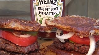 How to grill Fried Cheese Burgers  Recipe [upl. by Delogu]