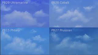 Choosing a Blue  Comparing Cobalt Ultramarine Prussian and Phthalo [upl. by Eachelle871]