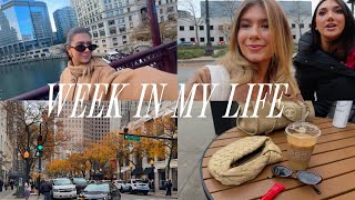 WEEK IN CHICAGO 🌆 exploring the city trying new restaurants coffee shops  gals on the go [upl. by Center265]