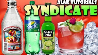 SYNDICATE GIN MIX Grenadine  Lime Juice Pinoy Cocktail  Alak Tutorials 290 [upl. by Adlih]