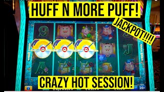 CRAZY SESSION OF HUFF N MORE PUFF JACKPOT [upl. by Alegnave]