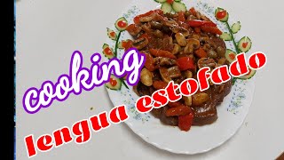 Cooking lengua estofado [upl. by Olive]