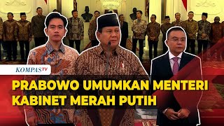 BREAKING NEWS Detikdetik Prabowo Umumkan Menteri Kabinet Merah Putih Bersama Gibran [upl. by Gavette]