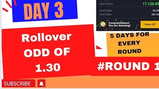 Day 3 Rollover bet of 130 odd for 5 days ROUND 1 rollover correctscore correctscoretoday [upl. by Nisior]