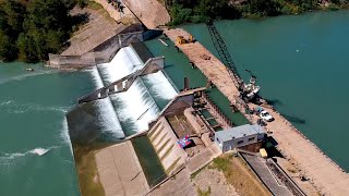 This is what Lake Dunlap Dam looks like 2 years after spill gate failure caused lake to drop 7 feet [upl. by Dede35]