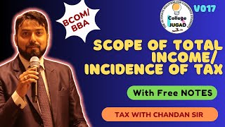 V017 SCOPE OF TOTAL INCOME II INCIDENCE OF TAX [upl. by Musa]