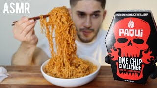 ASMR PAQUI ONE CHIP CHALLENGE  5 PACKS 10X NUCLEAR NOODLES  10K SUBSCRIBER SPECIAL  MUKBANG [upl. by Ylrak]