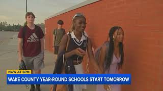 Thousands begin yearround school in Wake County [upl. by Piper425]