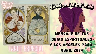 🪽Géminis♊️QUE VIENE PARA TI EN ABRIL 2024✨Mensajes de tus Guías Espirituales geminis hoy tarot [upl. by Oletta]