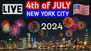 🎆 MACYS Fourth Of July FIREWORKS 2024 New York City LIVE 🇺🇸 Macys 4th of July fireworks Hudson [upl. by Atterahs5]