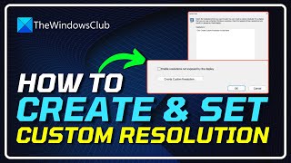 How to MANUALLY Set a Custom Resolution on Your Windows PC  Make CUSTOM RESOLUTION WINDOWS 1110 [upl. by Udale]