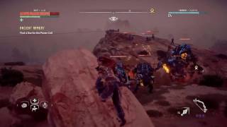 Horizon Zero Dawn  How to override a Trampler  very easy WITH A CRAZY SURPRISE FIGHT AT THE END [upl. by Donaghue]