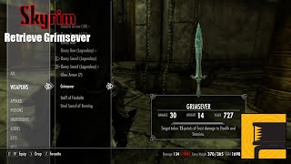 Skyrim Retrieve Grimsever [upl. by Ahsirtal]