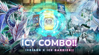 ICE BARRIER X ICEJADE‼️ ft New White Aura Mate  YuGiOh Master Duel [upl. by Lledyr]