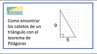 Como encontrar los lados de un triangulo rectangulo usando el Teorema de Pitagoras [upl. by Llenal]