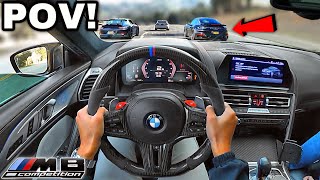 You Drive A 1000HP BMW M8 Competition To SUPERCAR MEET LOUD EXHAUST POV [upl. by Aivad]