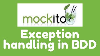 Mockito 3  Exception Handling in BDD  Behavior Driven Development [upl. by Annaegroeg]