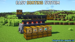 HOW TO BUILD AN AUTOMATIC SORTING SYSTEM IN MINECRAFT 121 [upl. by Nasia]