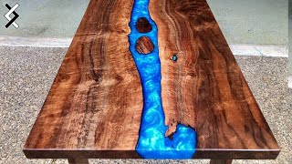 How to Make a Colored Epoxy Resin Table [upl. by Iramohs]