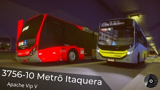 375610 METRÔ ITAQUERA com o APACHE VIP V MB OF1619 da TRANSUNIÃO Proton Bus Simulator [upl. by Allwein]