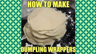 HOW TO MAKE DUMPLING WRAPPERS [upl. by Cirek]