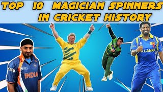 Top 10 magician spinners in cricket history  best spinners ever [upl. by Nauqit]