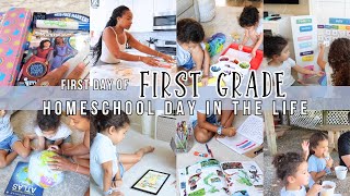 FIRST DAY OF FIRST GRADE  HOMESCHOOL  DAY IN THE LIFE VLOG [upl. by Nauqel429]